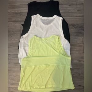 Athleta Mesh Back Muscle Tank Set of 3